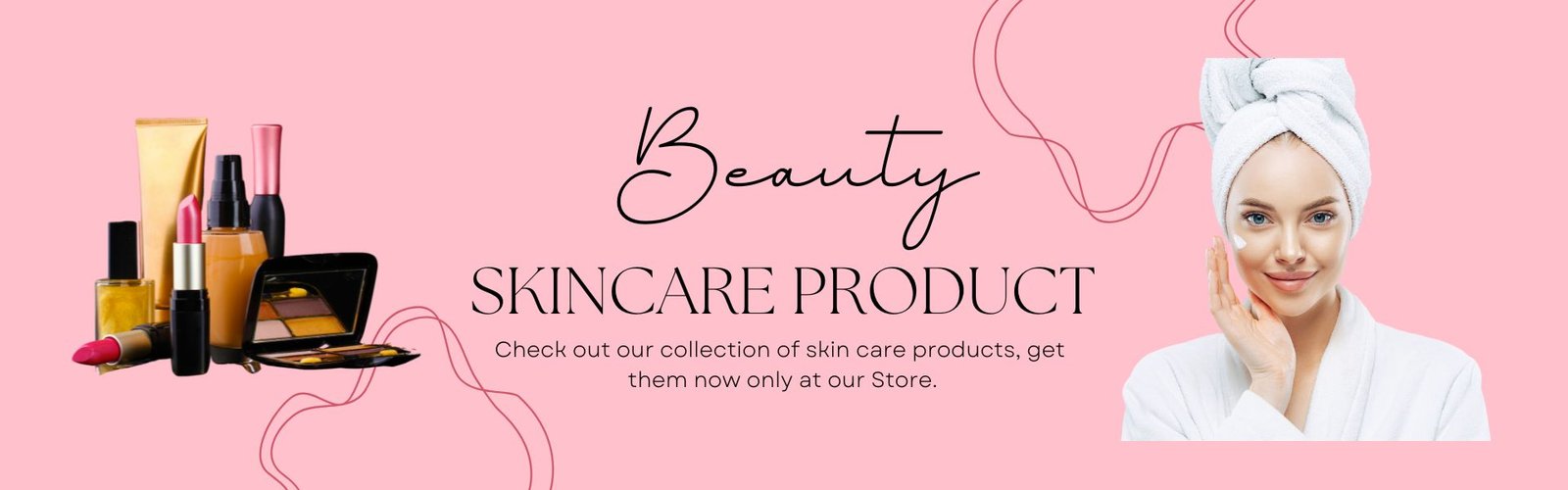 Green Organic Beauty Skincare Product Canvas Banner (1920 x 600 px)