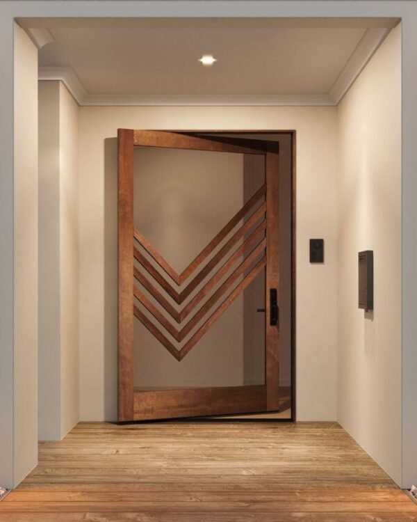 Palmwood Pattern Door